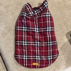 Plaid Dog Sweater - Red and Black